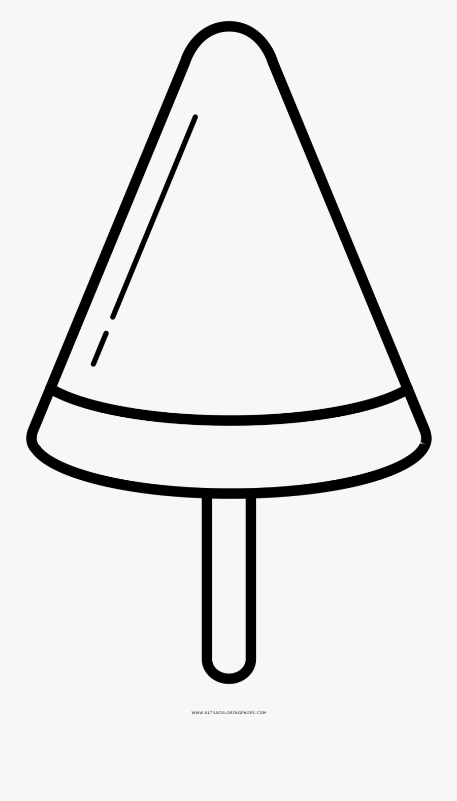 Popsicle Coloring Page, Transparent Clipart