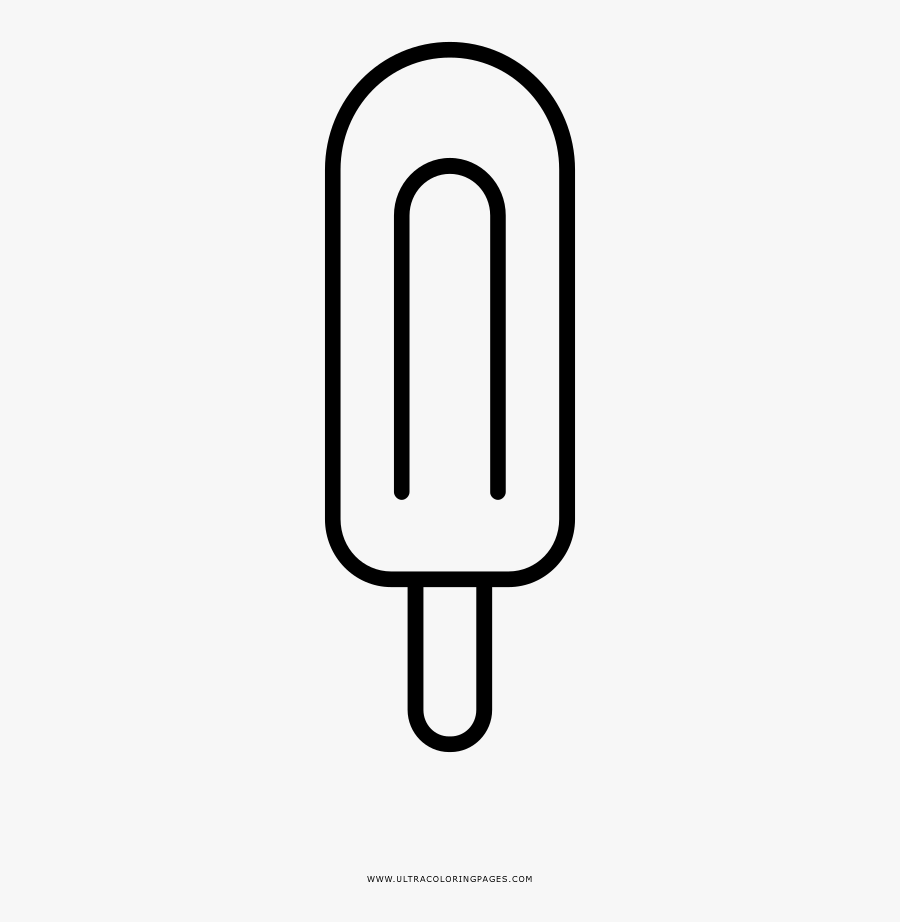 Popsicle Coloring Page, Transparent Clipart
