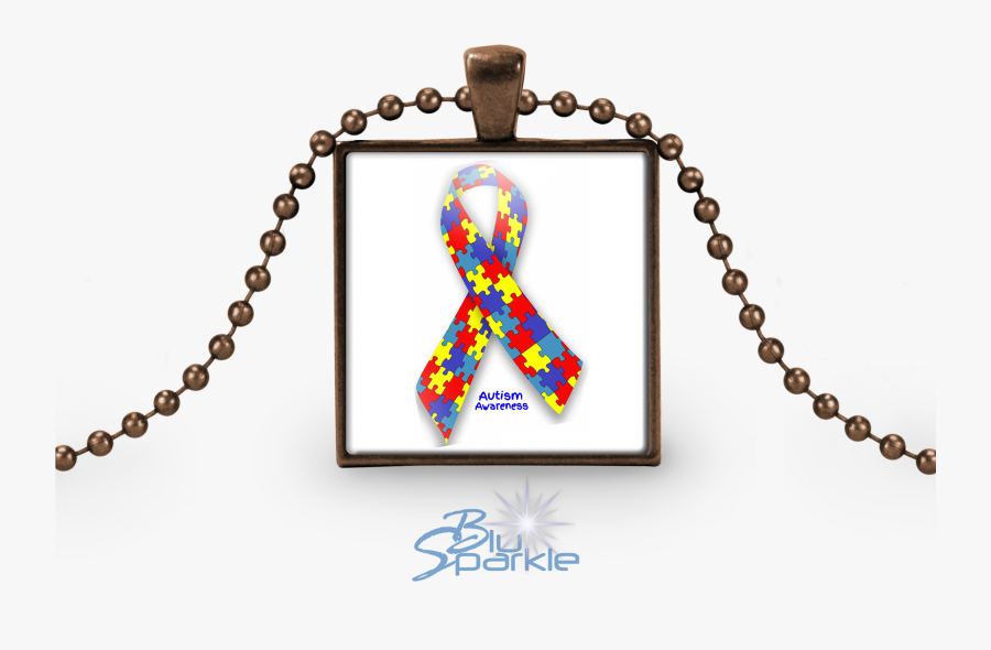 Personalized Awareness Ribbon Square Pendants, Transparent Clipart
