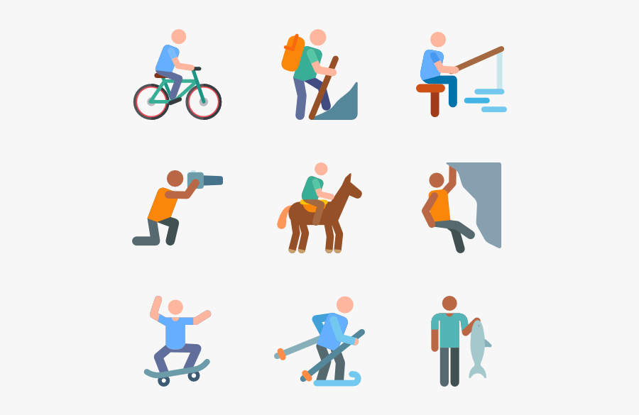 Adventure Human Pictograms, Transparent Clipart