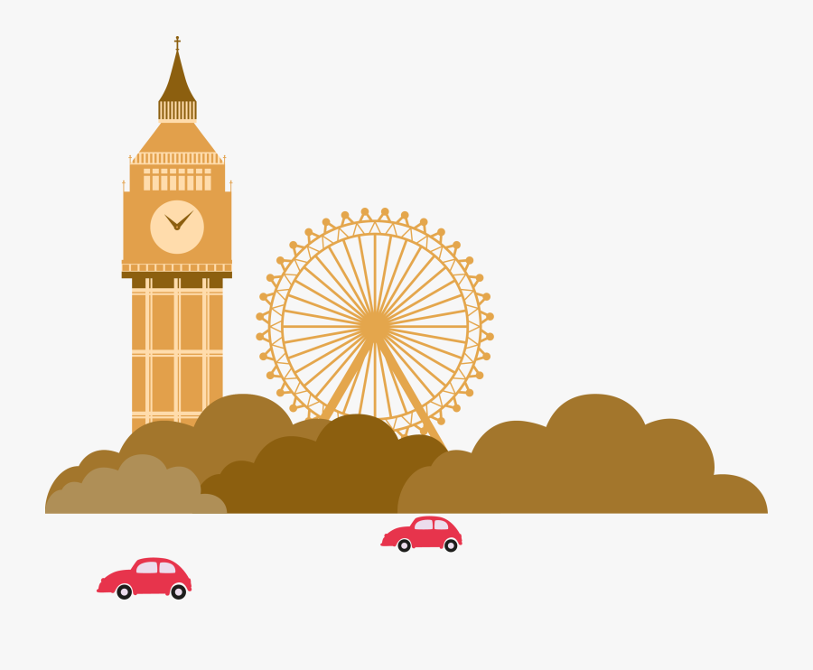 London Clipart Ferris Wheel London, Transparent Clipart