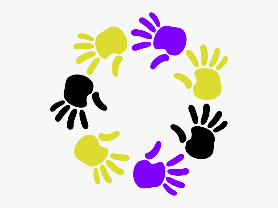 Circle Of Hands Clip Art, Transparent Clipart