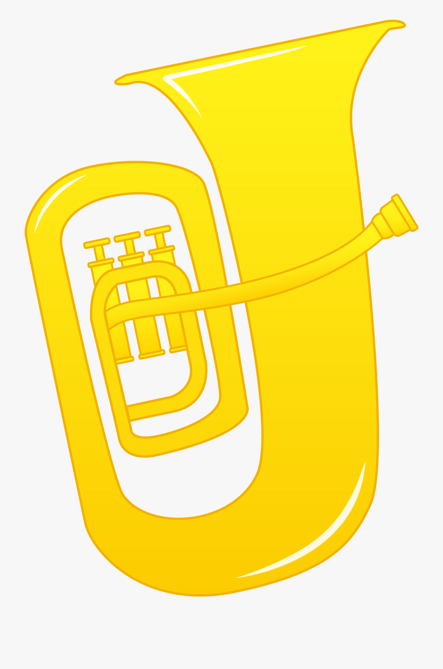 Trombone Clipart Animated - Yellow Tuba Clipart, Transparent Clipart