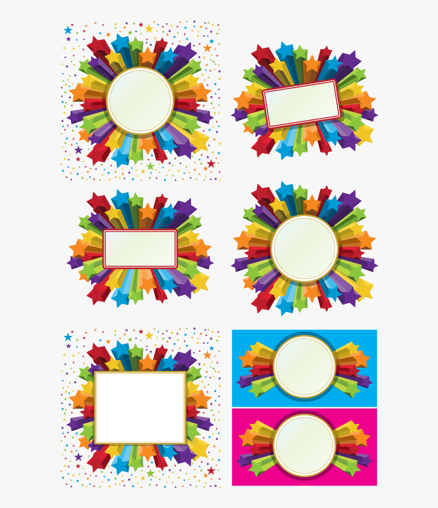 Border Clipart Colorful Star, Transparent Clipart
