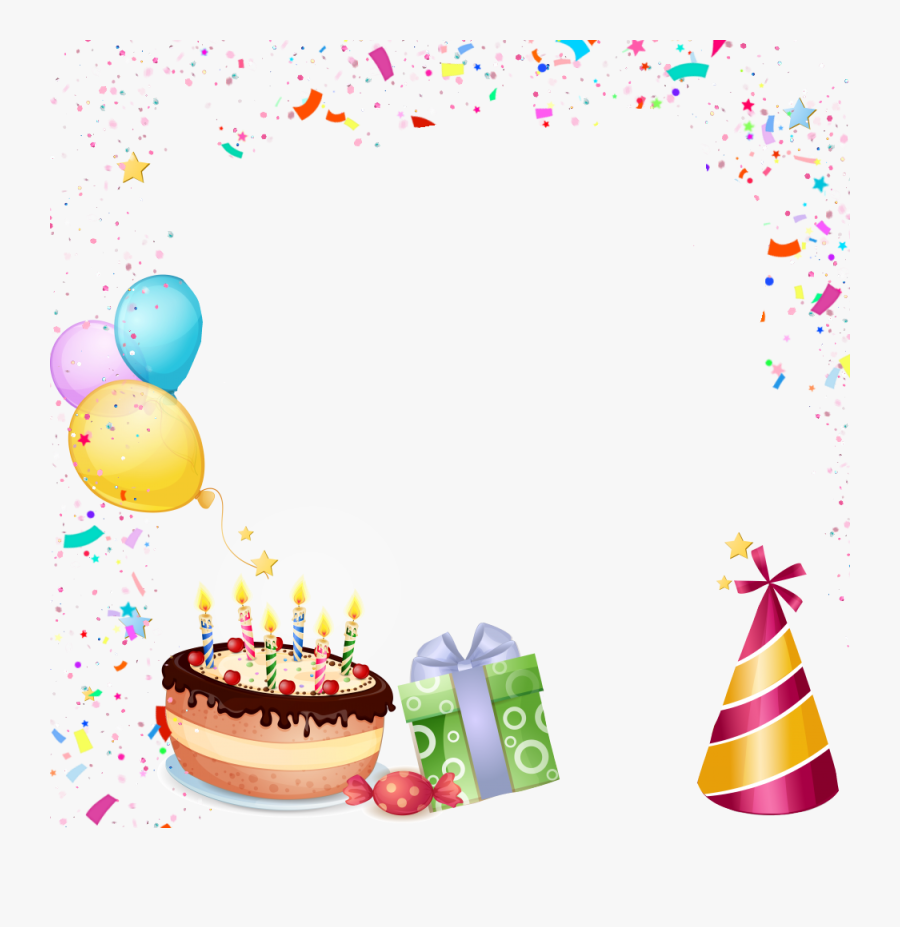 #happybirthday #happyday #birthday #celebrate #balloons - Transparent Birthday Invitation Background, Transparent Clipart
