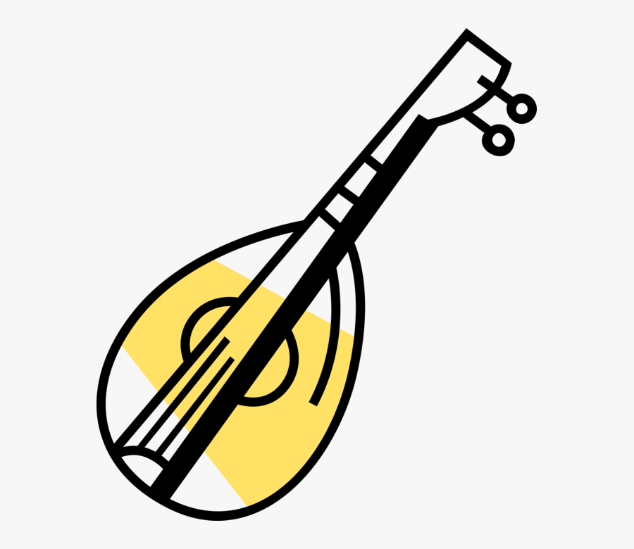 Vector Illustration Of Arabic Or Turkish Oud Stringed - Oud Instrunment Png, Transparent Clipart