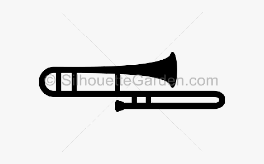 Trombone Silhouette Cliparts - Trumpet, Transparent Clipart