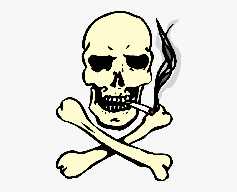 Transparent Cigarette Clipart - หัว กะโหลก สูบ บุหรี่, Transparent Clipart