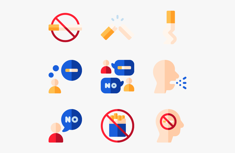 Quit Smoking - Quit Smoking Icon Set, Transparent Clipart