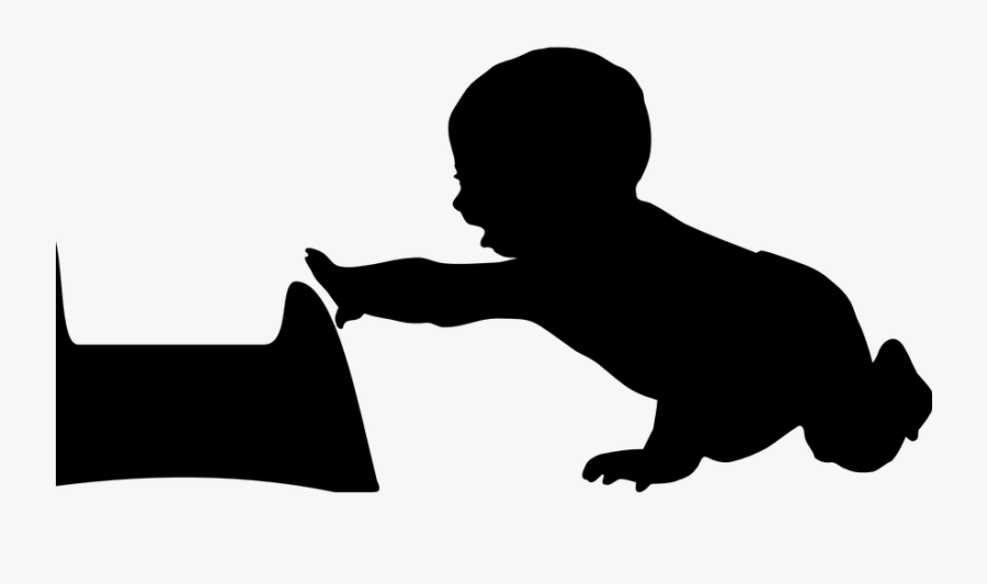 Baby Playing - Baby Twins Silhouette, Transparent Clipart
