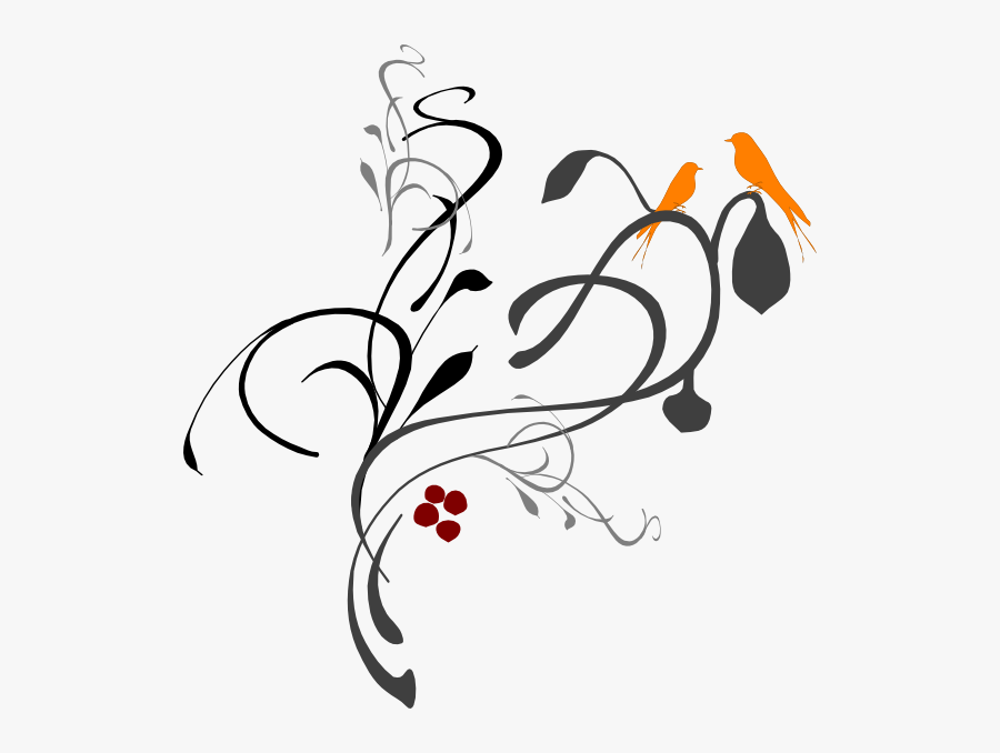 On A Branch Black/grey - Flower Wedding Clipart Black And White, Transparent Clipart