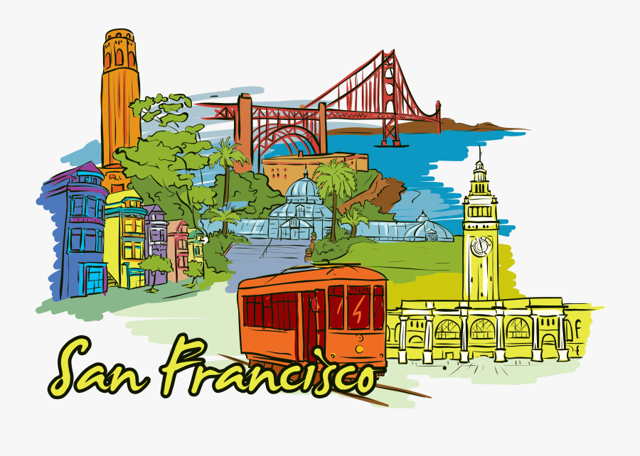 San Francisco Doodle, Transparent Clipart