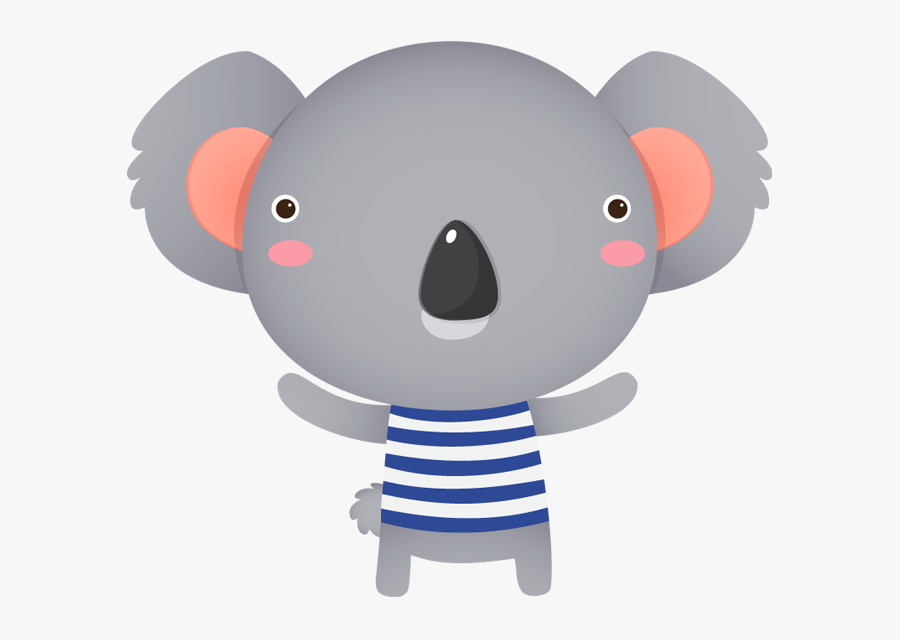 Koala Clipart Elephant - Cute Animal Cartoon Png, Transparent Clipart