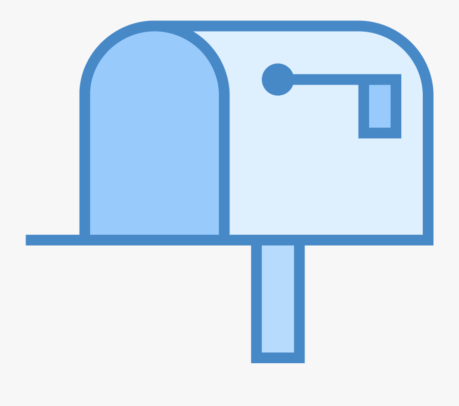 Mailbox - Blue Post Box Icon, Transparent Clipart