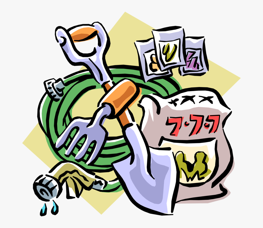 Vector Illustration Of Gardener"s Gardening Tools, Transparent Clipart