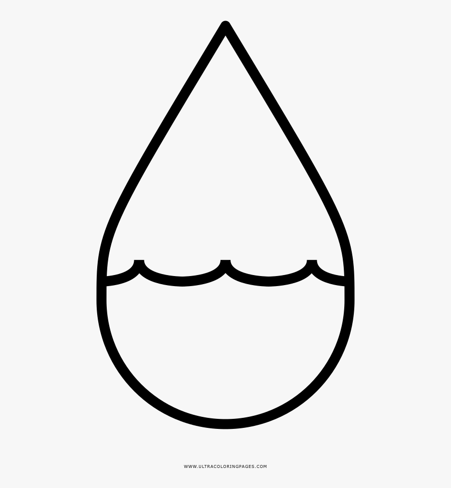 Raindrop Clipart Colouring Page, Transparent Clipart