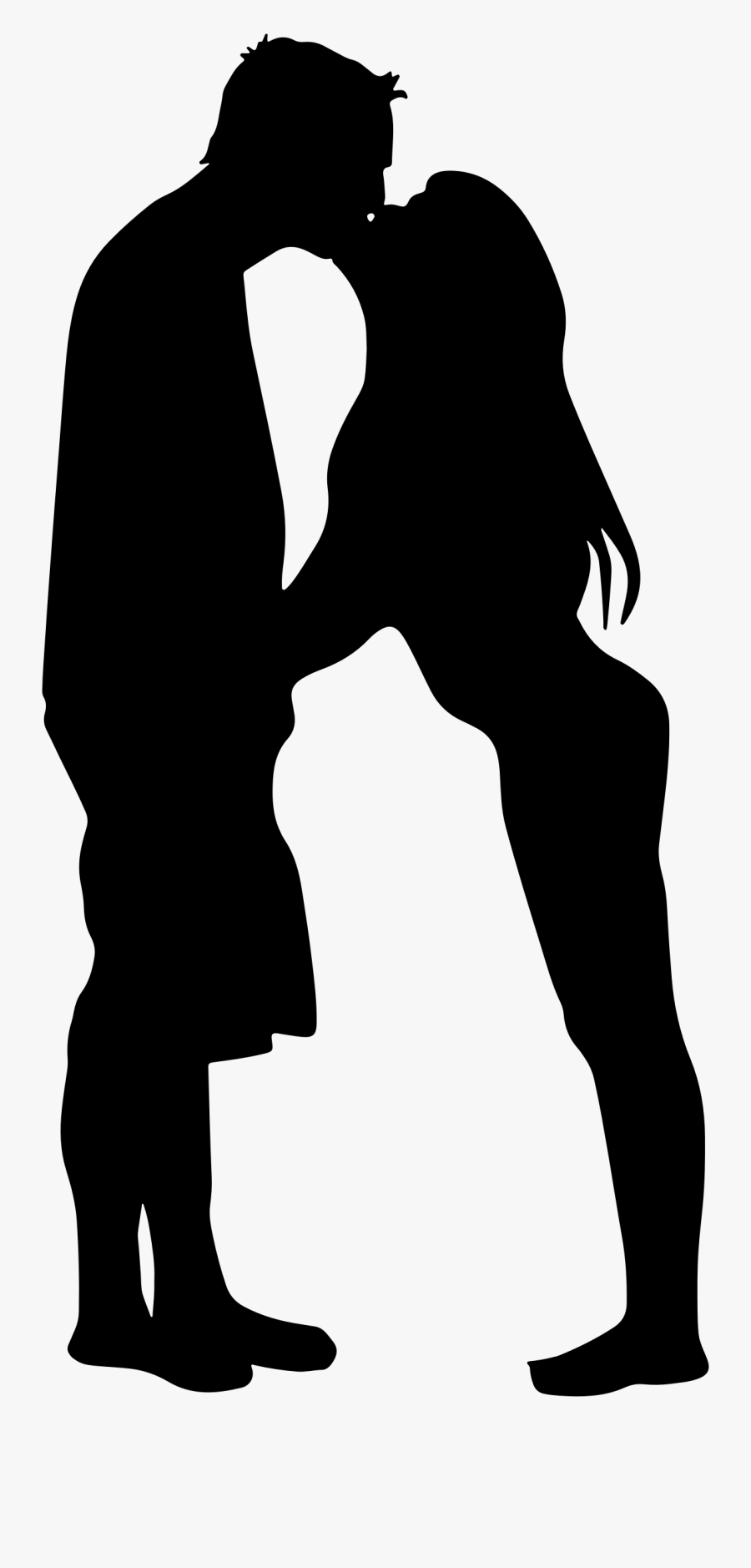 Kiss Silhouette Intimate Relationship, Transparent Clipart