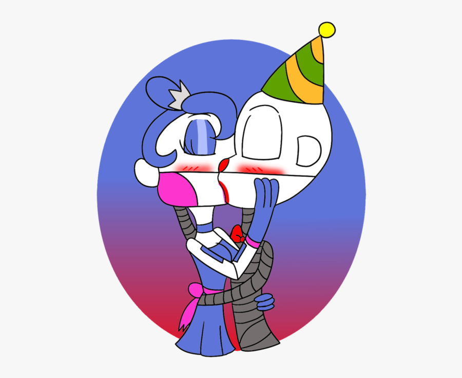 Ennard X Ballora Kiss Fanart Characterdesign Illustration, Transparent Clipart