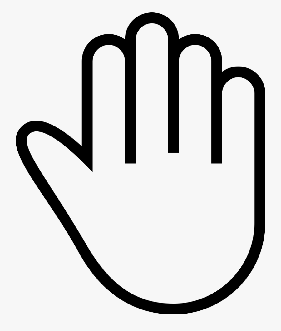 High Five Stroke Gesture Symbol, Transparent Clipart