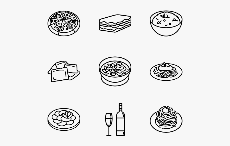 Italian Food, Transparent Clipart