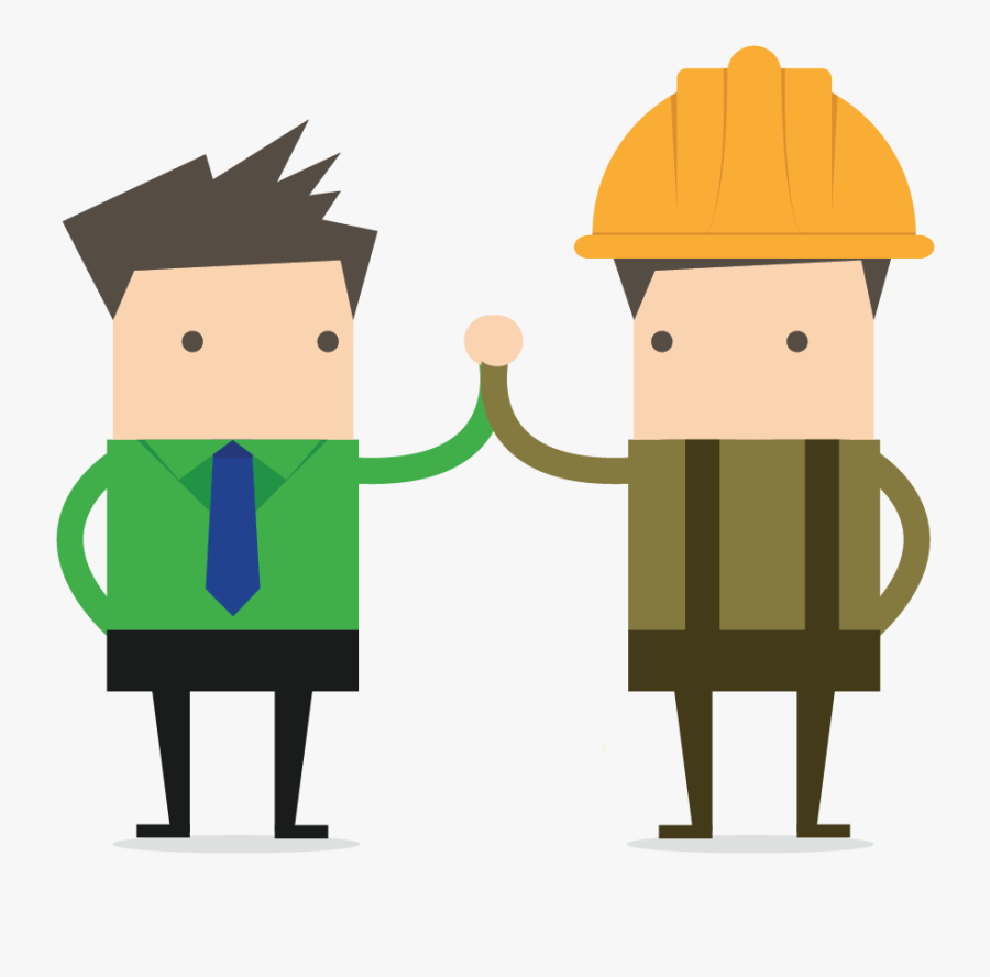 Ffc And Contractor High Five-01, Transparent Clipart