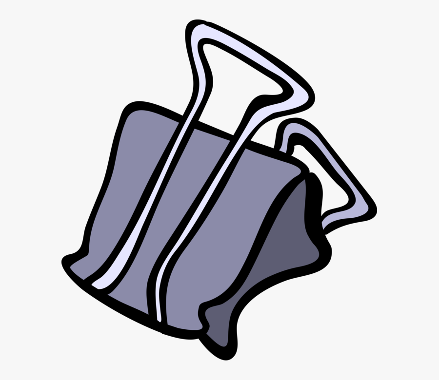 Vector Illustration Of Strong Metal Bulldog Binder, Transparent Clipart