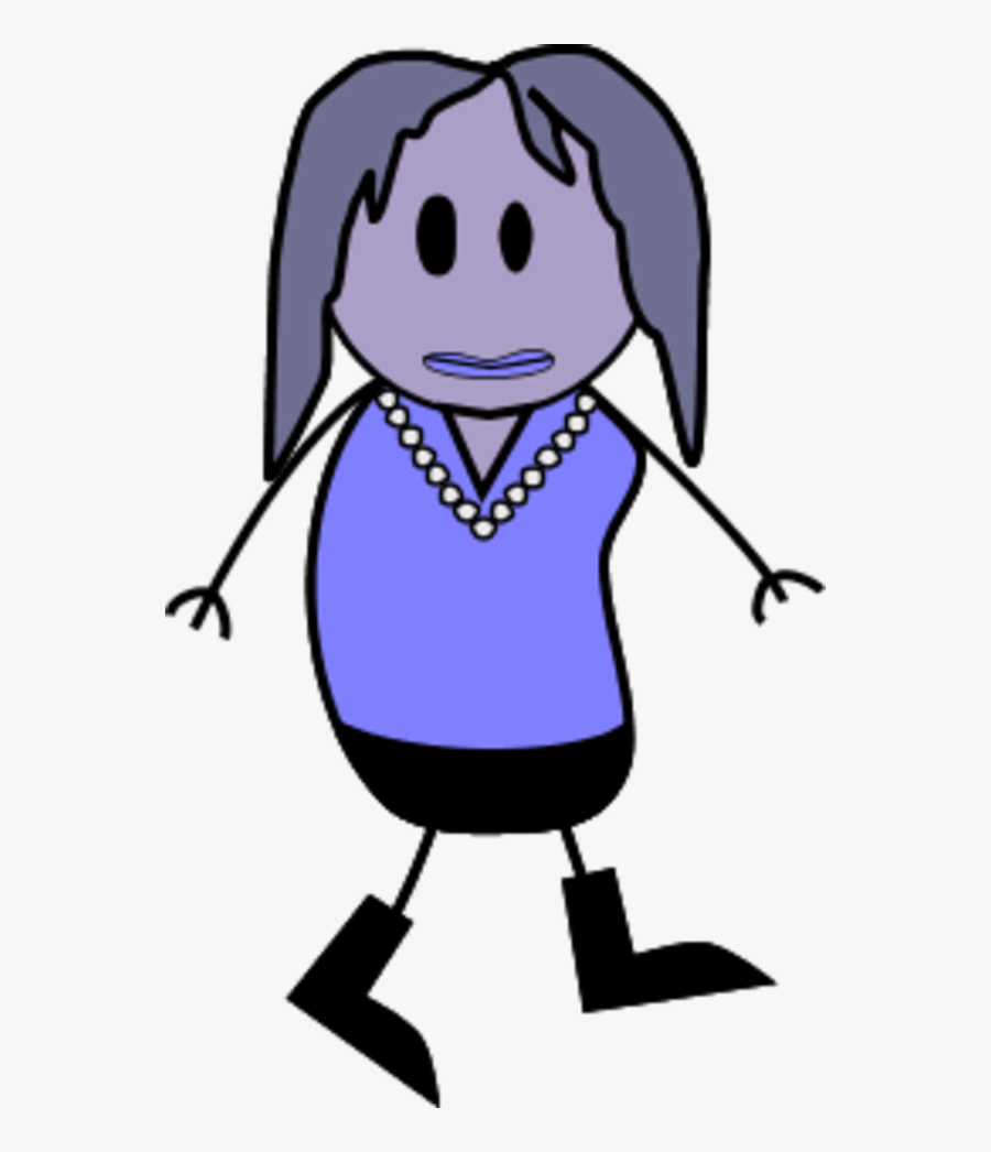 Lady Wearing Jewelry Stick Figure, Transparent Clipart