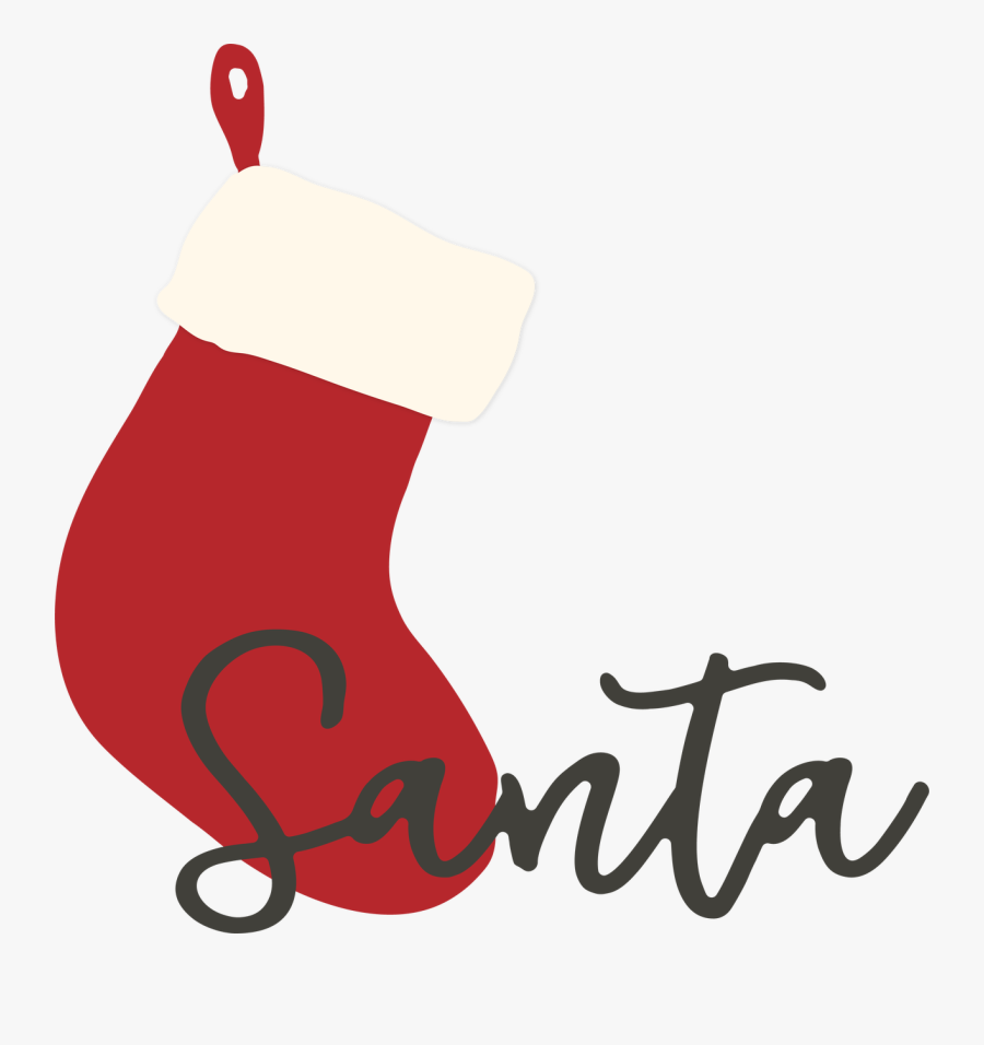 Santa And Stocking Svg Cut File Free Transparent Clipart Clipartkey
