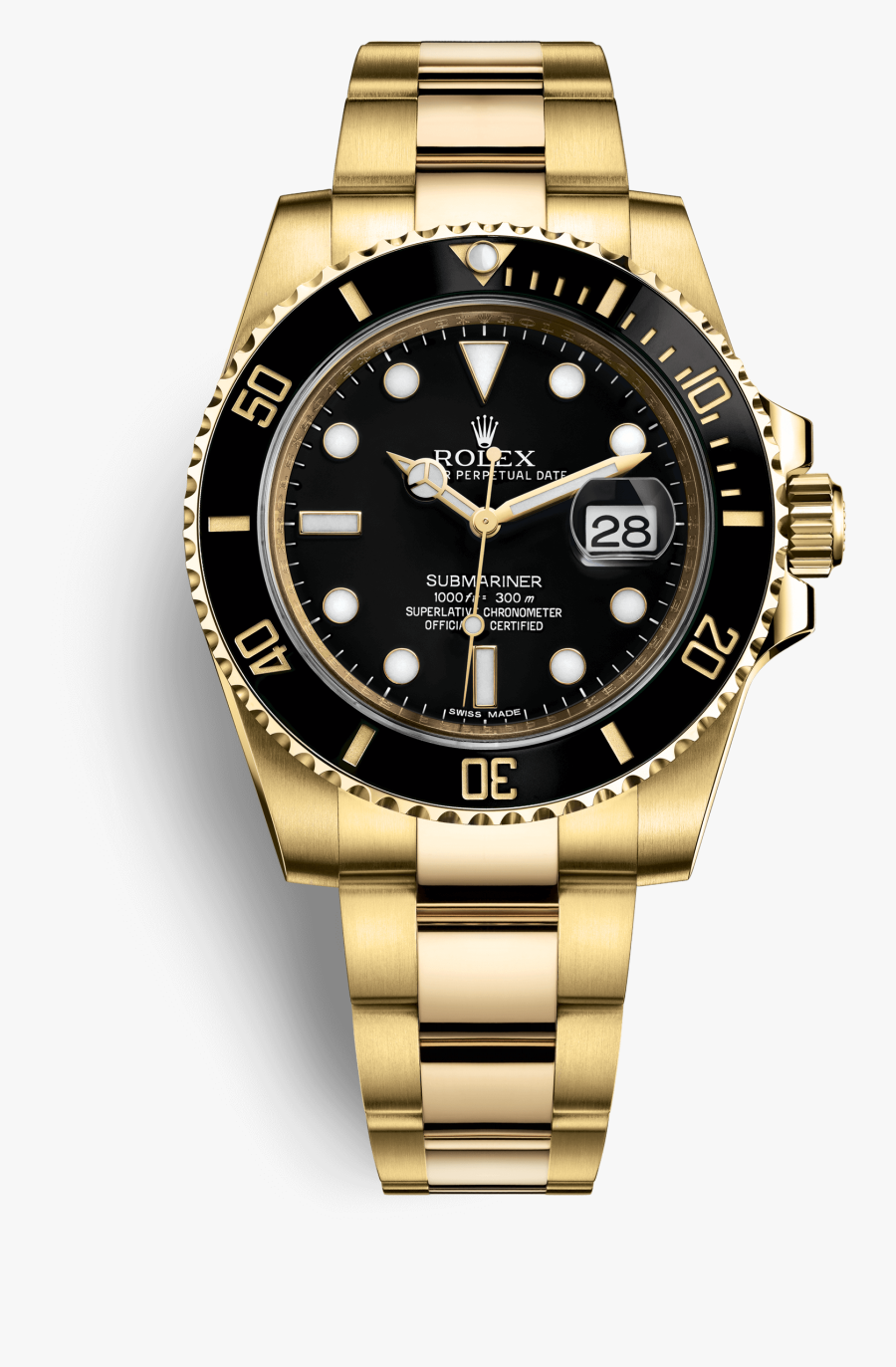 Submariner Watch Rolex Gold Colored Free Transparent, Transparent Clipart