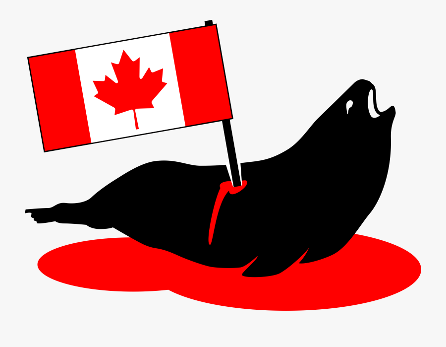 Stabbed Canadian Seal, Transparent Clipart