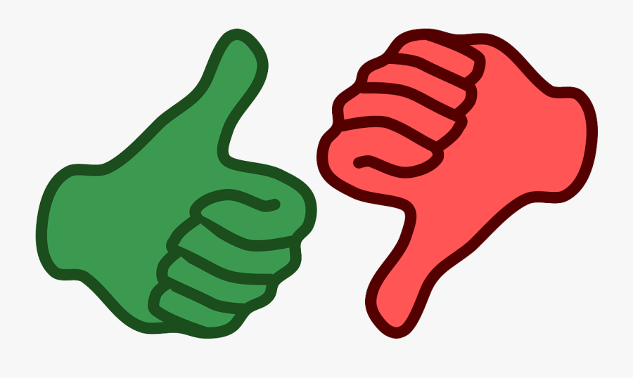 Transparent Thumbs Up Thumbs Down Png, Transparent Clipart