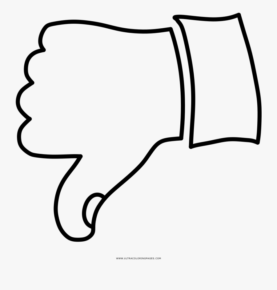 Thumbs Down Coloring Page - Thumbs Down Coloring Pages, Transparent Clipart