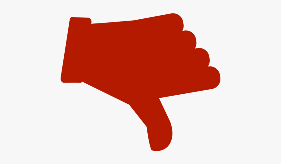 Red Thumbs Down Png, Transparent Clipart