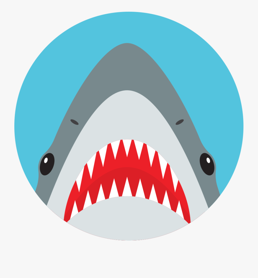 Png Free Nuckees Original Phone Grips Shark Bite Design - Shark Head Png Cartoon, Transparent Clipart