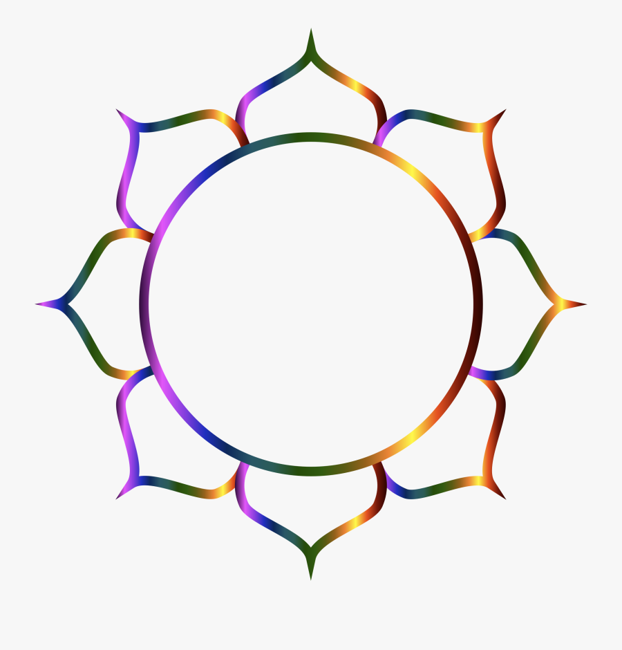 Prismatic Lotus Flower Line Art Clip Arts - Transparent Background Om Symbol Png, Transparent Clipart