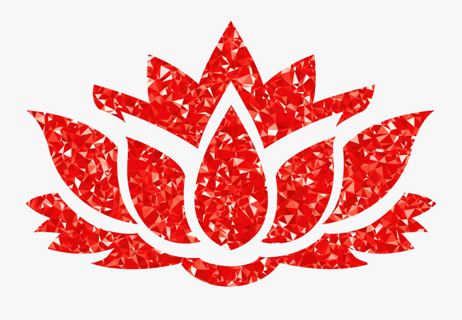 Ruby Lotus Flower Silhouette Clip Arts - Ruby Lotus, Transparent Clipart