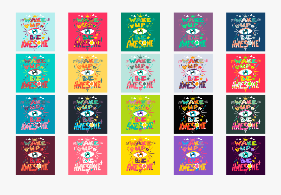 Wake Up And Be Awesome Example Image, Transparent Clipart