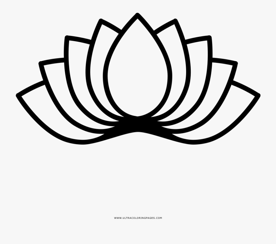 Lotus Flower Coloring Page - Fiori Di Loto Stilizzato, Transparent Clipart