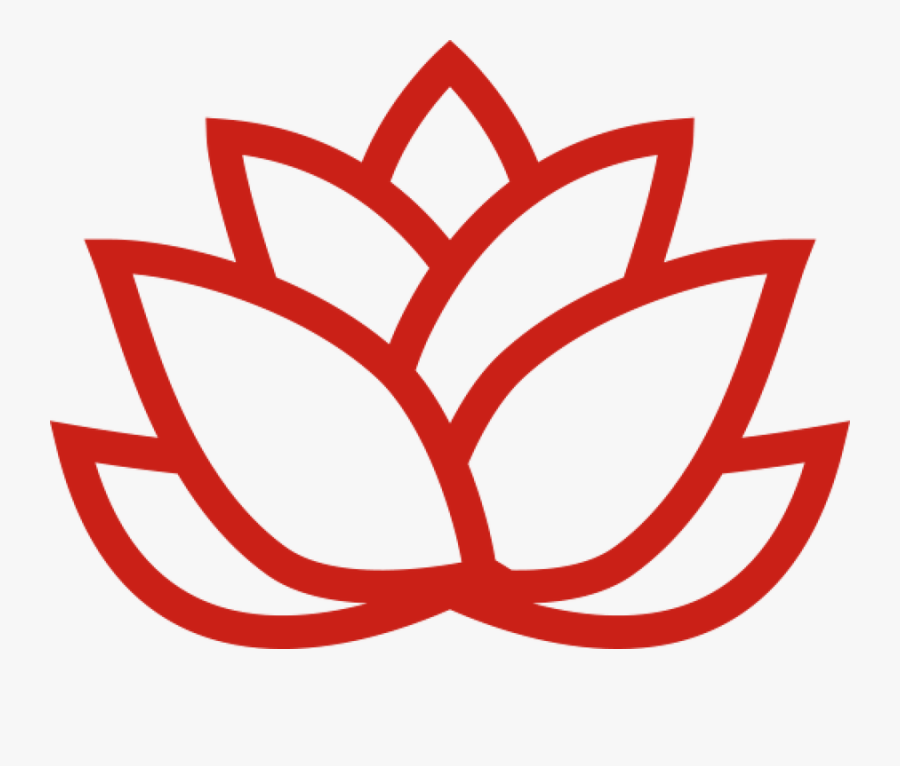 Lotus Logo Png - Red Logo Yoga Flower, Transparent Clipart
