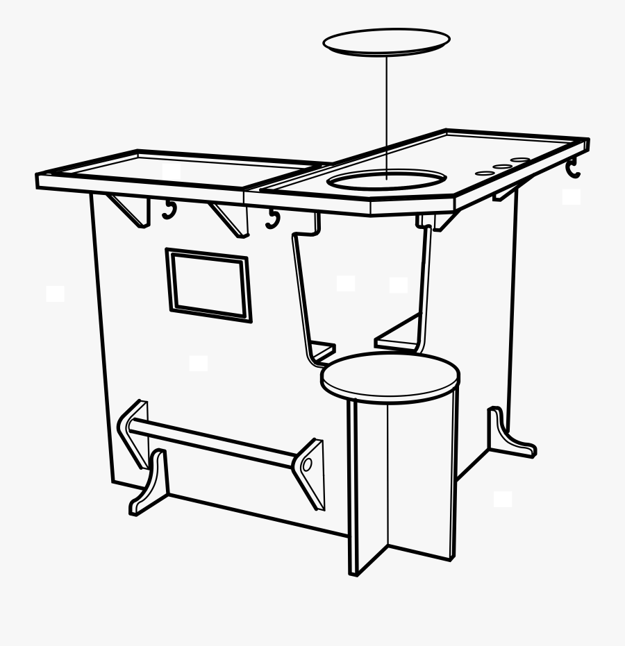Portable Knock-down Wet Bar - Knock Down Bar Table, Transparent Clipart