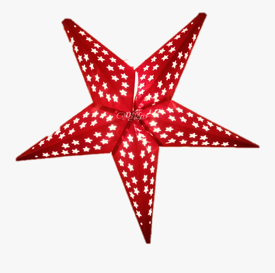 #christmas #stars #twinkle #lights #red - Paper Star, Transparent Clipart