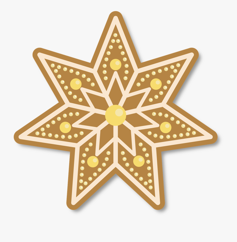 Gingerbread, Christmas, Merry Christmas, Cake, Star - Merry Christmas Star Png, Transparent Clipart