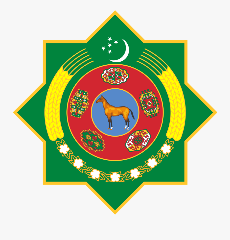 Turkmenistan Coat Of Arms, Transparent Clipart
