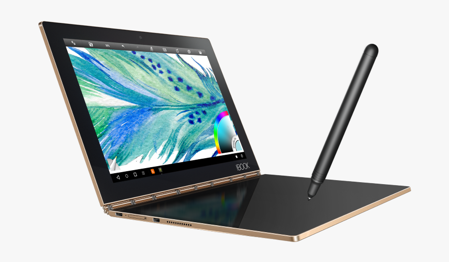 Clip Art Yoga Book The First - Lenovo Yoga Book Yb1 X90l, Transparent Clipart