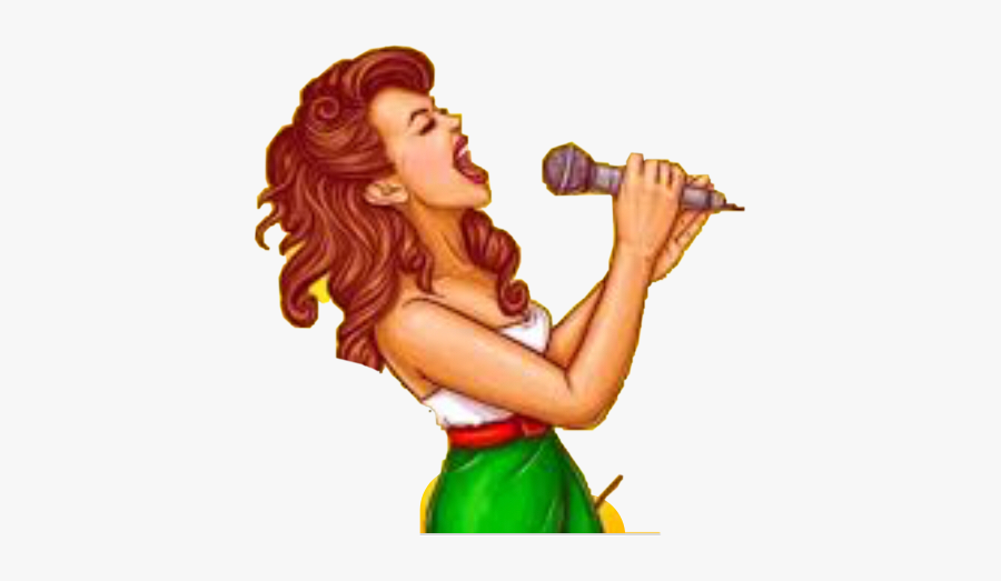 #music #sing #freetoedit - Woman Singing Pop Art, Transparent Clipart