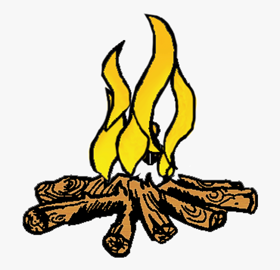 Bonfire Night Clip Art Ca024 - Burning Wood Black And White, Transparent Clipart