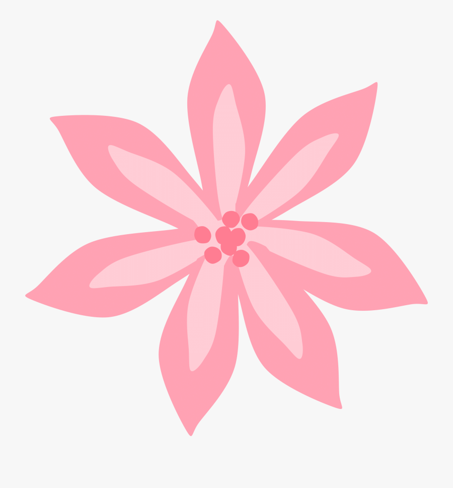 Pink Lily Flower Cartoon, Transparent Clipart