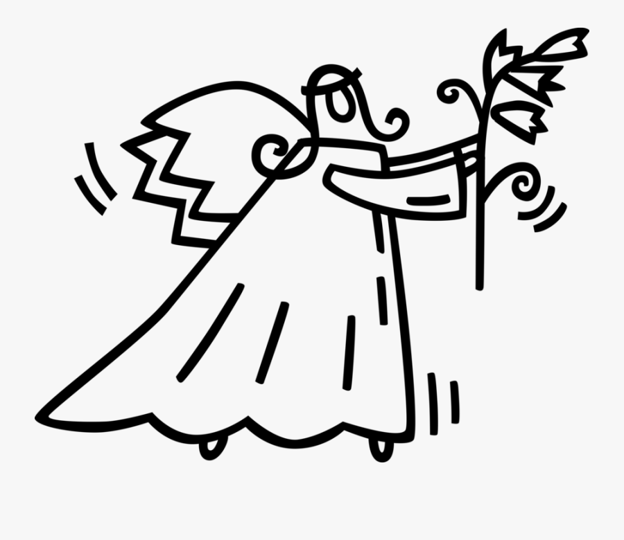 Vector Illustration Of Angelic Spiritual Winged Angel, Transparent Clipart