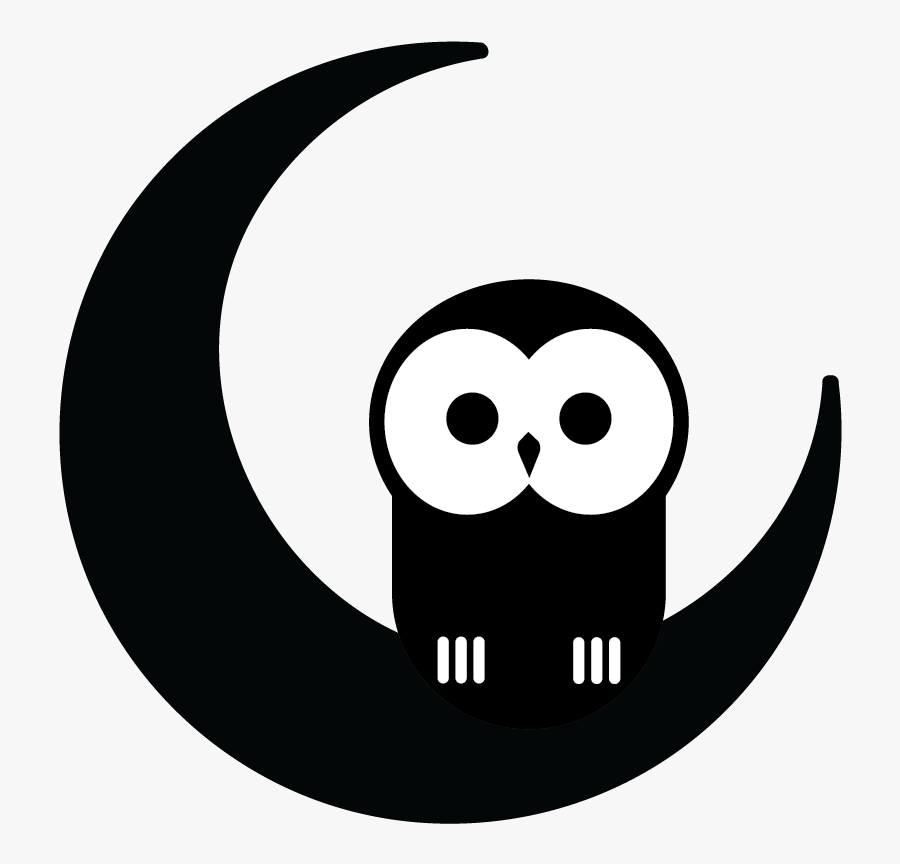 Night Owl Logo, Black And White - Night Owl Black And White, Transparent Clipart