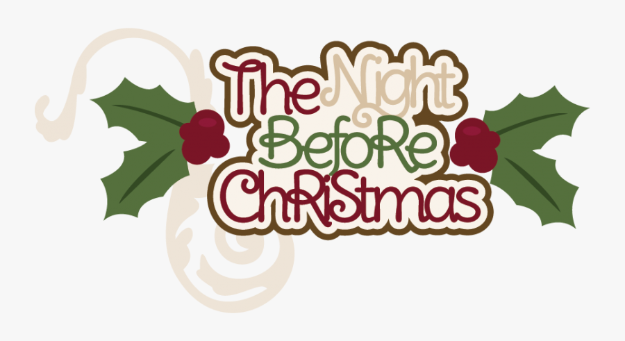 Country Merry Christmas Clipart - Night Before Christmas Title, Transparent Clipart